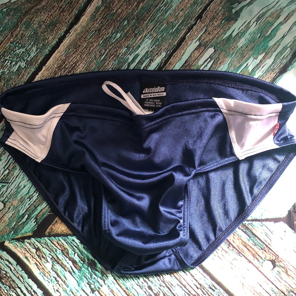 Aussie Bum Navy & White Speedo